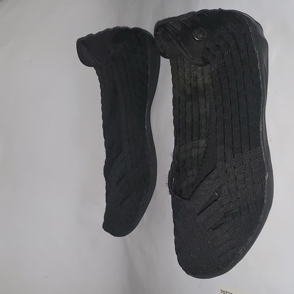 BM Bernie Mev Black Woven Round Toe Flat Slip On - Picture 5 of 11